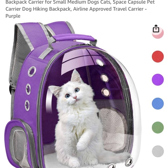 NWT Backpack Pet Carrier for Pets up to 10lbs - Picture 7 of 12